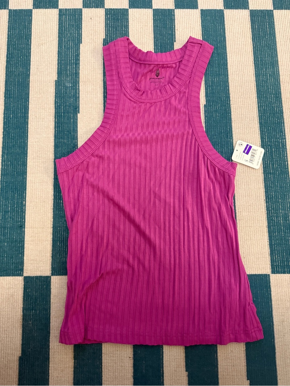 FP Movement by Free People Ribbed Racerback Tank - Fuchsia